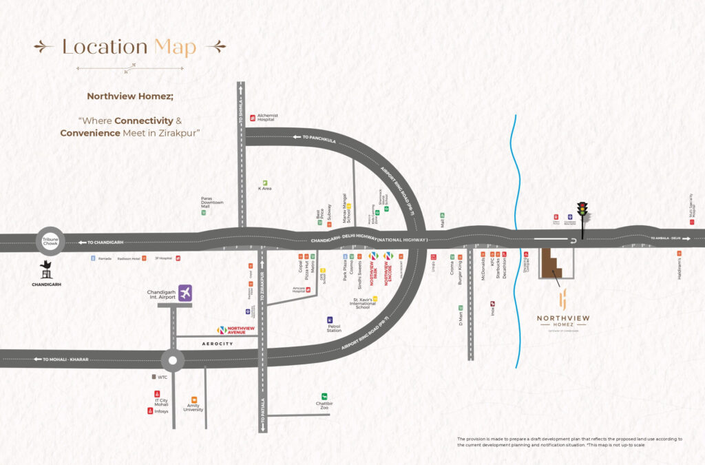 north view location map