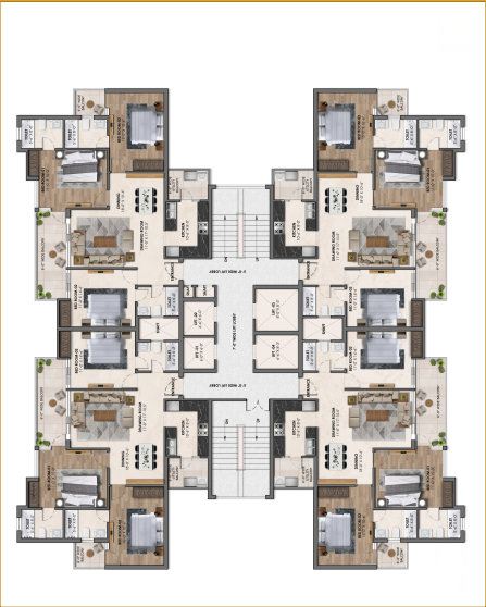 3 BHK Premimum Cluster Plan